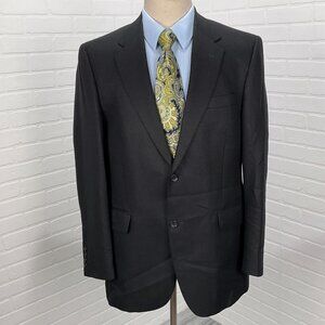 Jos A Bank‎ Blazer Men 40R Black Gray Herringbone Signature Silk Camel Hair